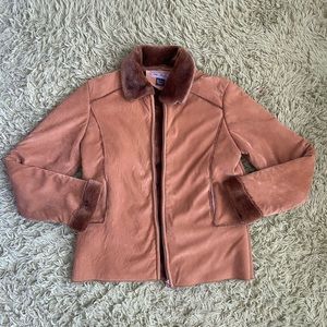 Vintage 90’s furry collared jacket